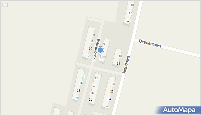 Krzeptów, Poziomkowa, 13, mapa Krzeptów