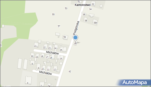 Krzykawka, Podgórska, 40, mapa Krzykawka