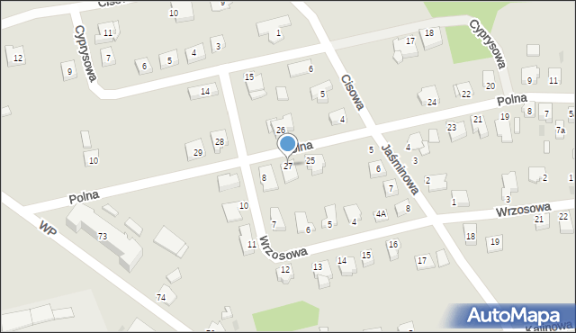 Krzyż Wielkopolski, Polna, 27, mapa Krzyż Wielkopolski