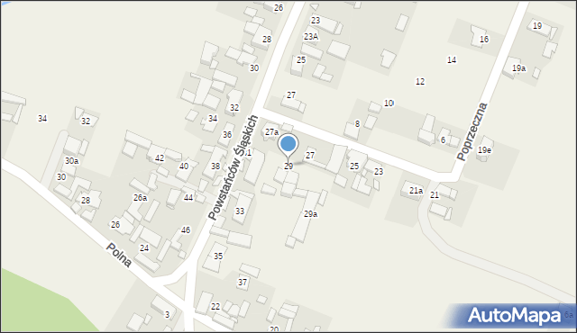 Krzyżowa Dolina, Powstańców Śląskich, 29, mapa Krzyżowa Dolina