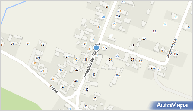 Krzyżowa Dolina, Powstańców Śląskich, 31, mapa Krzyżowa Dolina