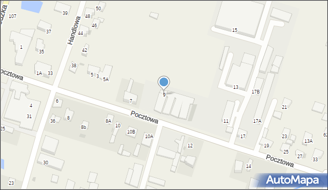 Ksawerów, Pocztowa, 9, mapa Ksawerów