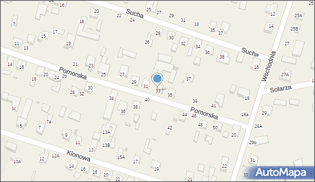 Ksawerów, Pomorska, 33, mapa Ksawerów