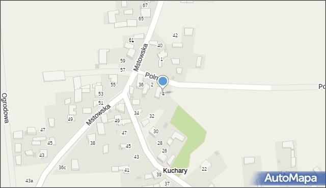 Kuchary, Polna, 4, mapa Kuchary