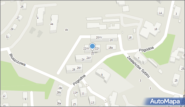 Kudowa-Zdrój, Pogodna, 22, mapa Kudowa-Zdrój