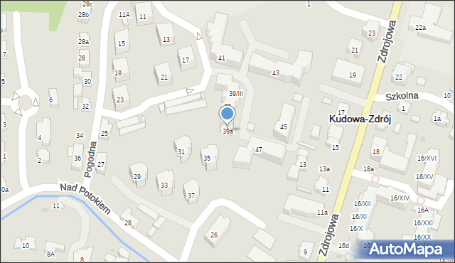 Kudowa-Zdrój, Pogodna, 39a, mapa Kudowa-Zdrój