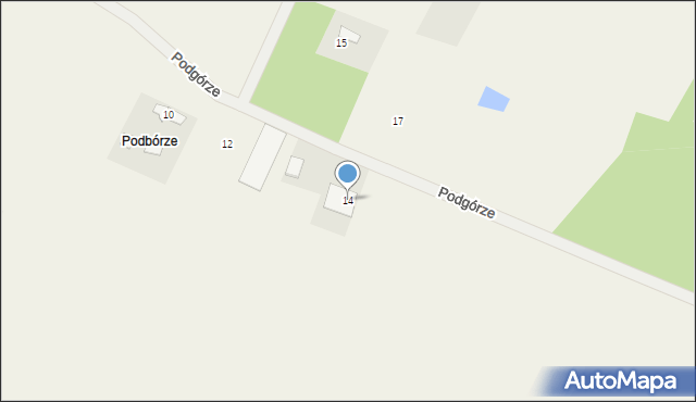 Kuranów, Podgórze, 14, mapa Kuranów