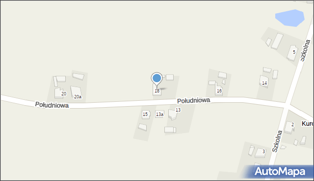 Kurowo, Południowa, 18, mapa Kurowo