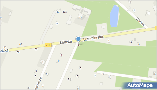 Kwiatkowice-Las, Południowa, 1, mapa Kwiatkowice-Las