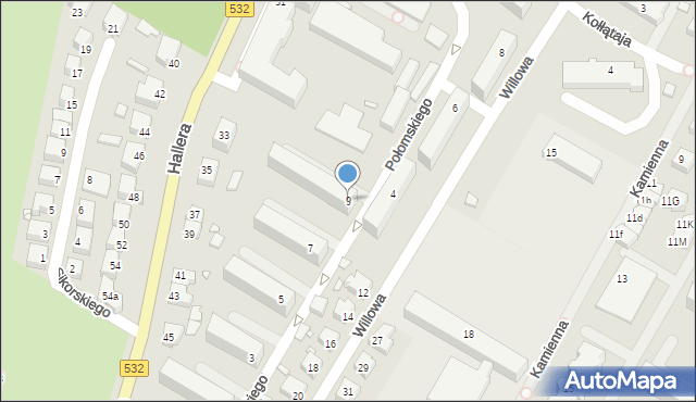 Kwidzyn, Połomskiego Piotra, 9, mapa Kwidzyn