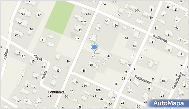 Kwirynów, Pohulanka, 42a, mapa Kwirynów