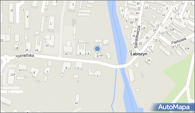 Łabiszyn, Poznańska, 4, mapa Łabiszyn