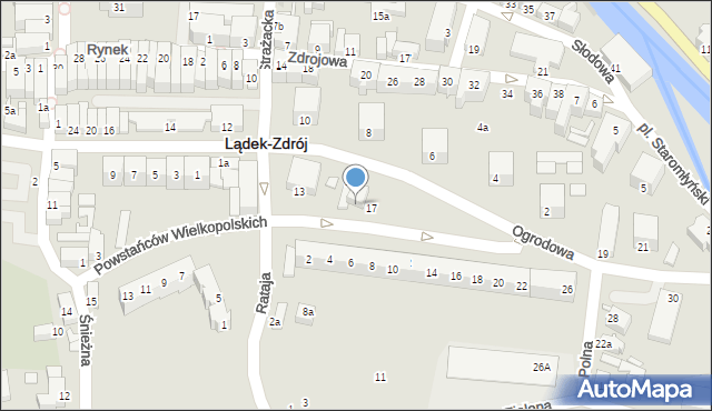 Lądek-Zdrój, Powstańców Wielkopolskich, 15, mapa Lądek-Zdrój