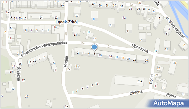 Lądek-Zdrój, Powstańców Wielkopolskich, 8, mapa Lądek-Zdrój