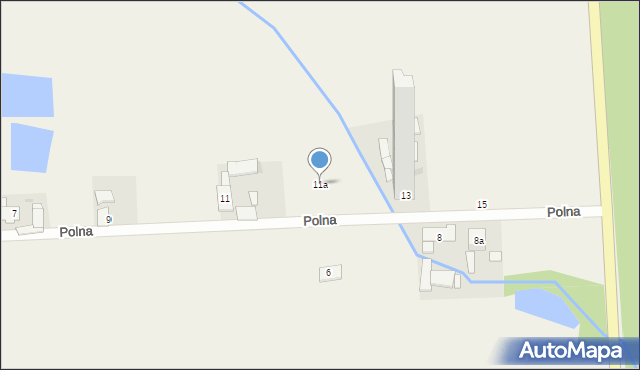 Ładza, Polna, 11a, mapa Ładza