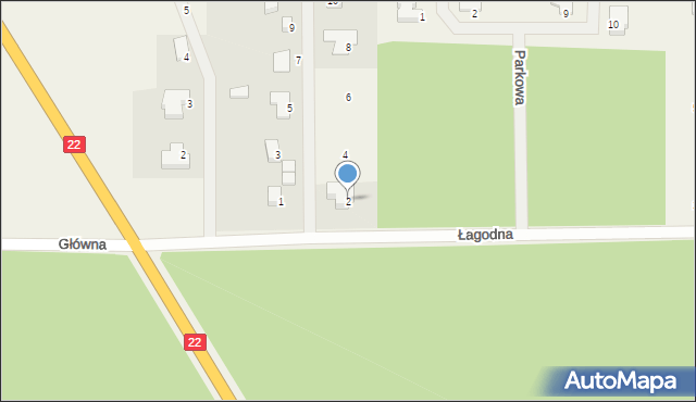 Łagodzin, Pogodna, 2, mapa Łagodzin