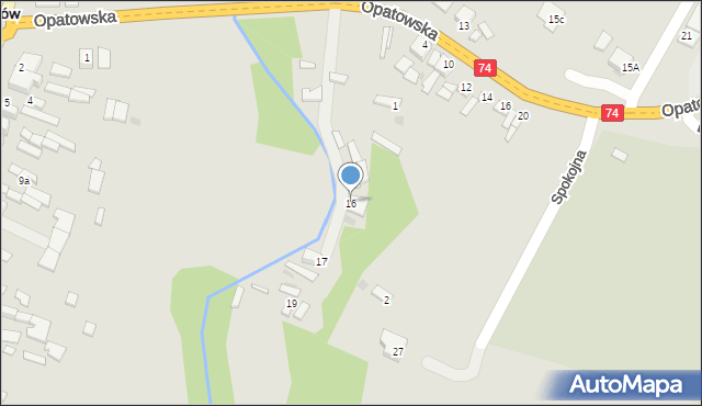 Łagów, Podskale, 16, mapa Łagów