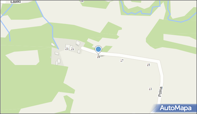 Lanckorona, Polna, 19, mapa Lanckorona