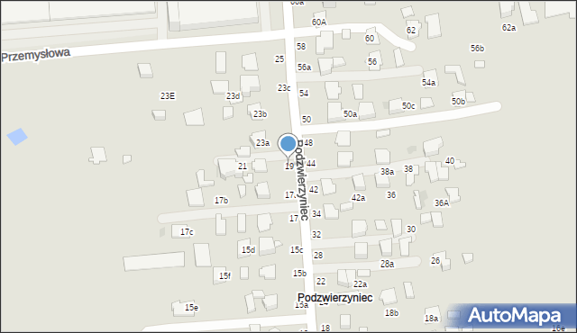Łańcut, Podzwierzyniec, 19, mapa Łańcut