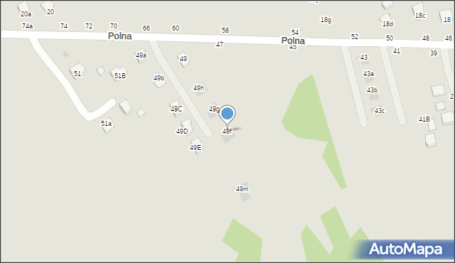 Łańcut, Polna, 49f, mapa Łańcut