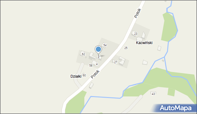 Łapsze Niżne, Potok, 2, mapa Łapsze Niżne