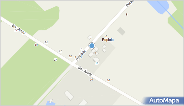 Lasek, Popiele, 4, mapa Lasek