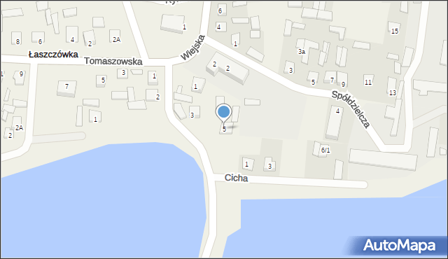 Łaszczówka, Południowa, 5, mapa Łaszczówka