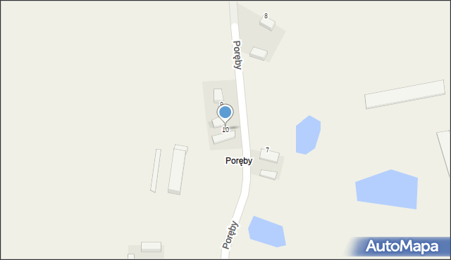 Łazisko, Poręby, 10, mapa Łazisko