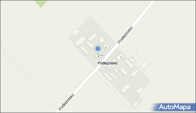 Łaźnisko, Podłaźnisko, 4, mapa Łaźnisko