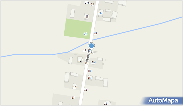 Łaznowska Wola, Północna, 22, mapa Łaznowska Wola