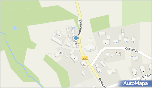 Łebunia, Pomorska, 18, mapa Łebunia