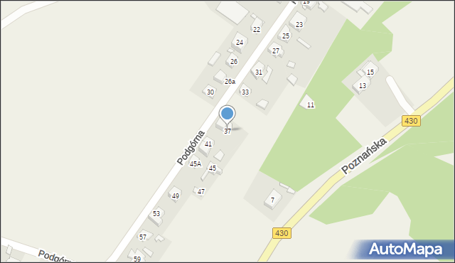 Łęczyca, Podgórna, 37, mapa Łęczyca