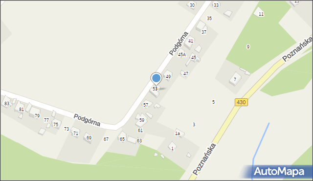 Łęczyca, Podgórna, 55, mapa Łęczyca