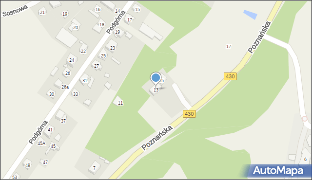 Łęczyca, Poznańska, 13, mapa Łęczyca