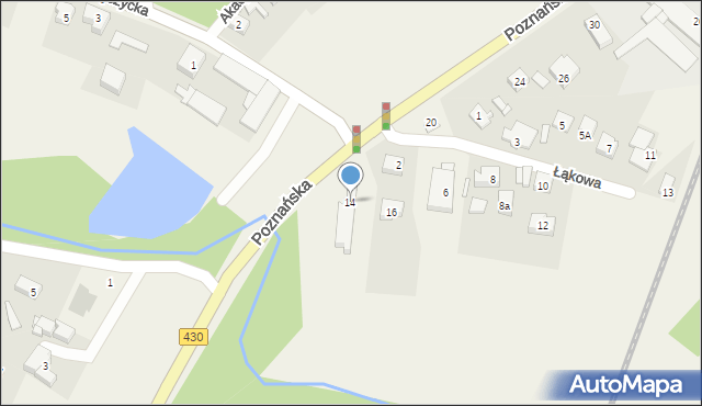 Łęczyca, Poznańska, 14, mapa Łęczyca