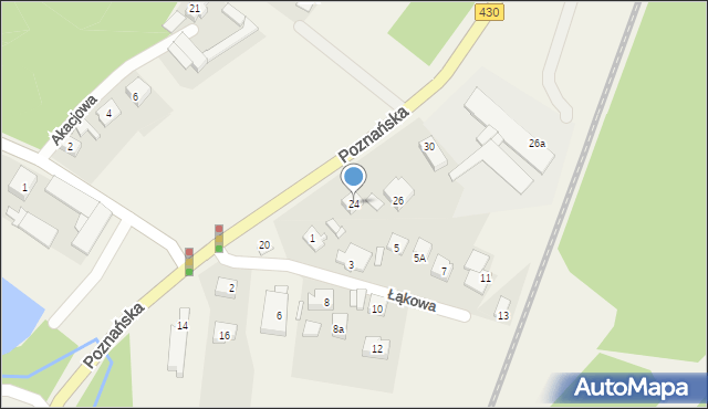 Łęczyca, Poznańska, 24, mapa Łęczyca