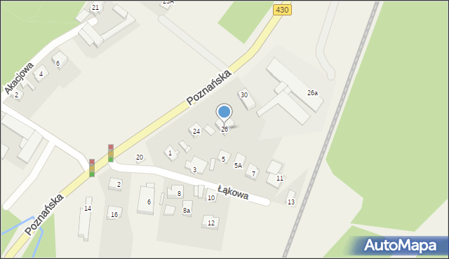 Łęczyca, Poznańska, 26, mapa Łęczyca