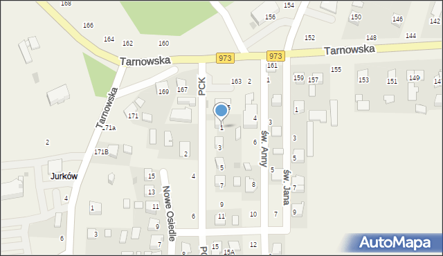 Łęg Tarnowski, Polskiego Czerwonego Krzyża, 1, mapa Łęg Tarnowski