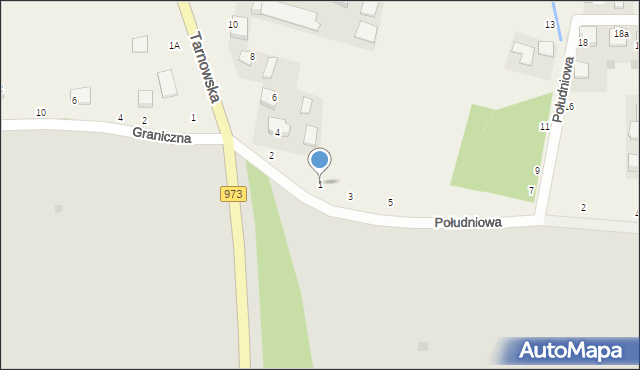 Łęg Tarnowski, Południowa, 1, mapa Łęg Tarnowski