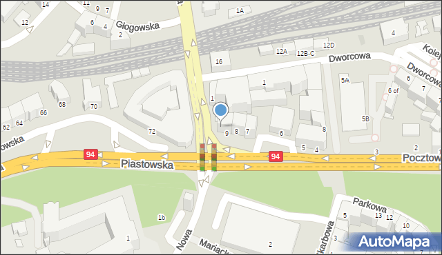 Legnica, Pocztowa, 9a-9, mapa Legnicy