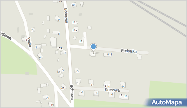 Legnica, Podolska, 4, mapa Legnicy