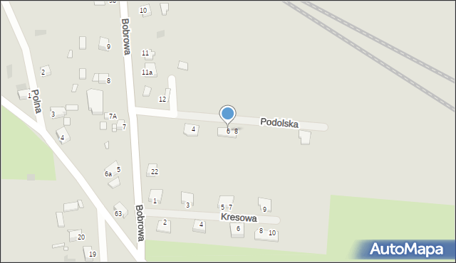 Legnica, Podolska, 6, mapa Legnicy