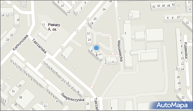 Legnica, Pomorska, 8, mapa Legnicy