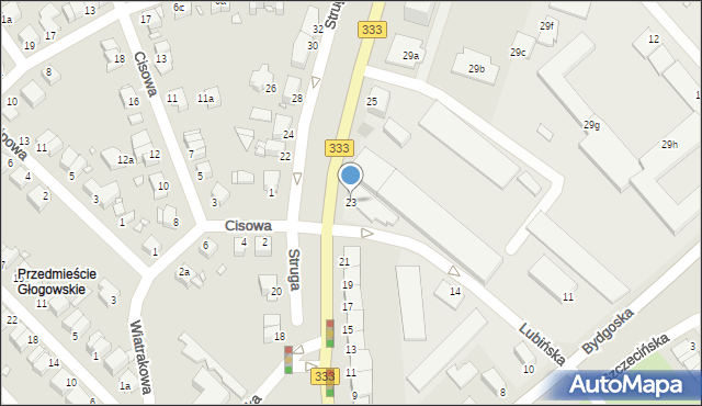 Legnica, Poznańska, 23, mapa Legnicy