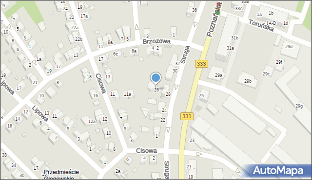 Legnica, Poznańska, 26, mapa Legnicy