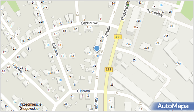 Legnica, Poznańska, 28, mapa Legnicy