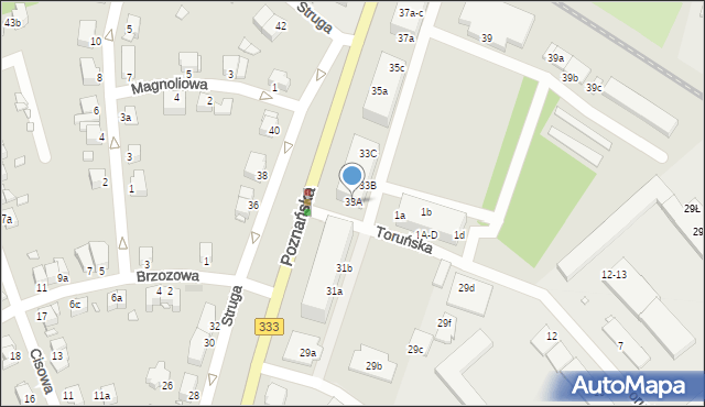 Legnica, Poznańska, 33A, mapa Legnicy