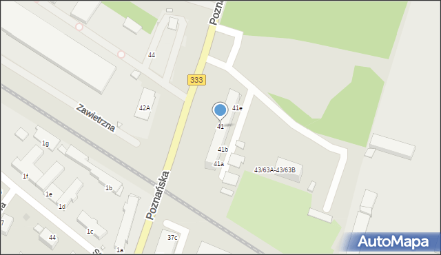 Legnica, Poznańska, 41, mapa Legnicy