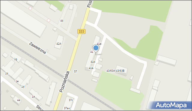 Legnica, Poznańska, 41c, mapa Legnicy