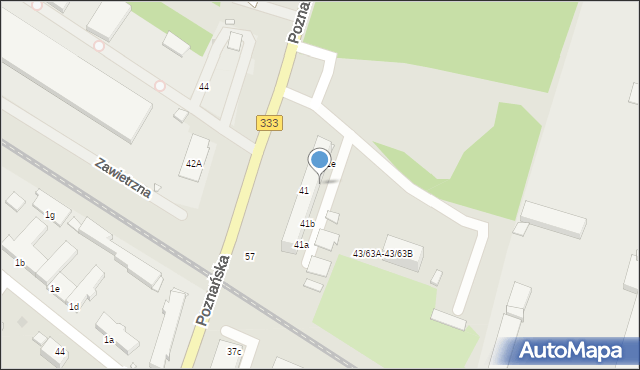 Legnica, Poznańska, 41d, mapa Legnicy